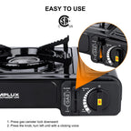 Camplux Dual Fuel Propane & Butane Stove With Carrying Case, Portable Camping Stoves With Csa Certification