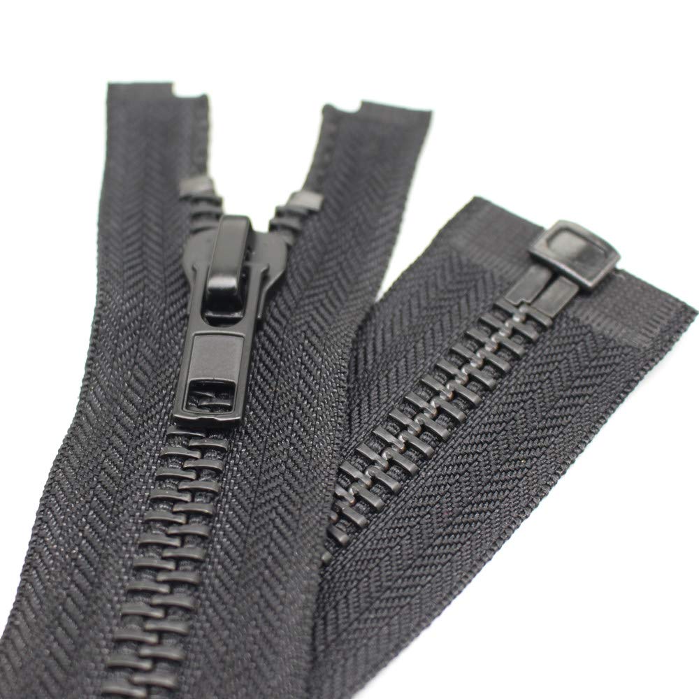 Yahoga 10 38 Inch Black Nickel Separating Jacket Zipper Large Y-Teeth Metal Zipper Heavy Duty Metal Zippers For Jackets Sewing C