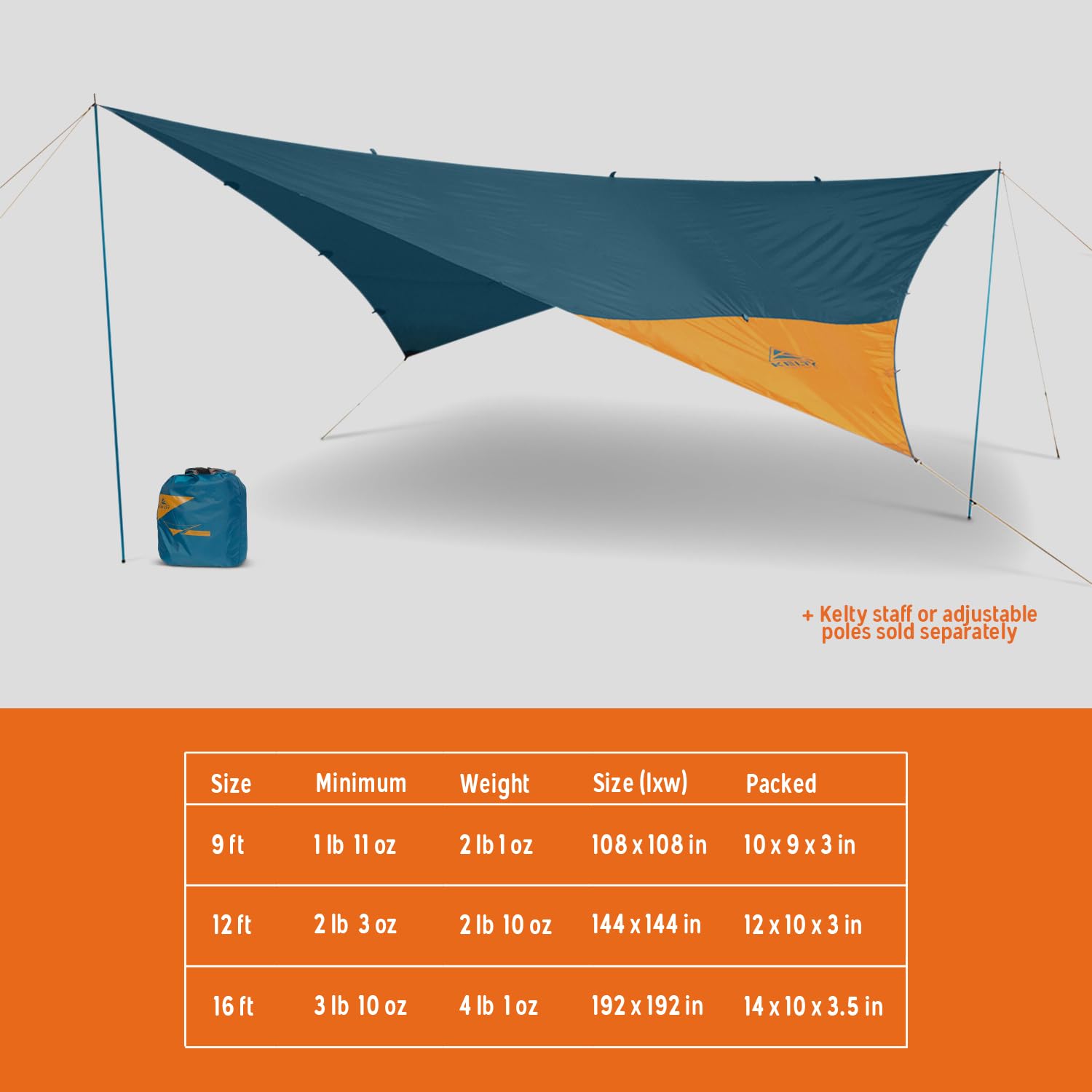 Kelty Noah'S Tarp (2020 Update) Sun Shelter Rainfly - 9Ft