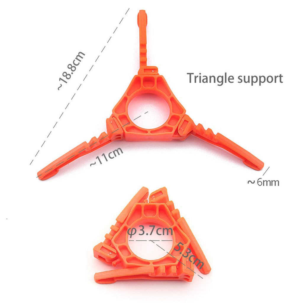 Fuel Can Stabilizer Canister Stand Gas Tank Bracket Stove Standard Bottle Shelf Stand Tripod Folding Canister Stand (Orange)