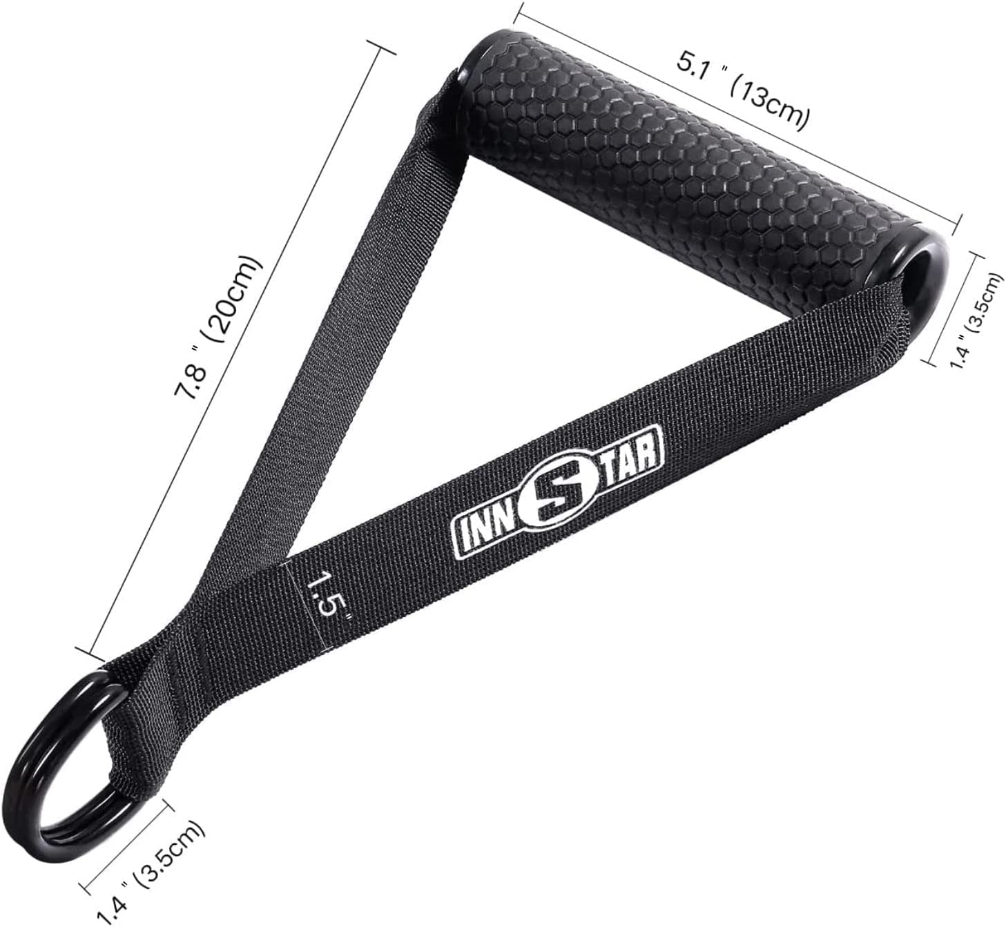 Innstar Upgraded Heavy Duty Exercise Handles, Cable Machine Attachments Resistance Bands Handles With Solid Abs Core Grips Fitne