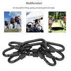 Locking Carabiner Clip, Vonpri Caribeaner Clips Black D Ring Spring Snap Key Chain Hook 3'' Screw Gate Hook Travel Aluminum Cara