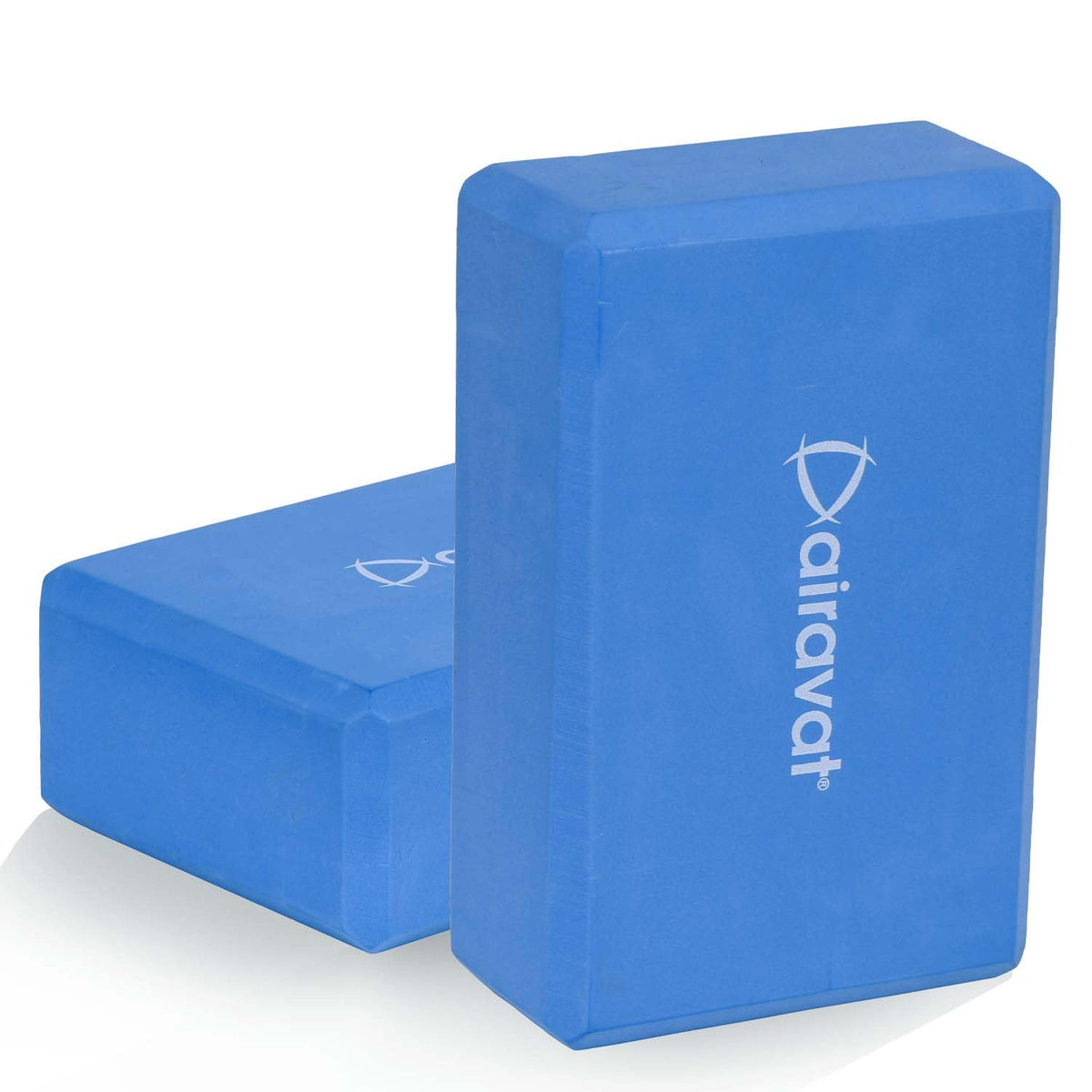 Airavat Yoga Block, High Density Eva Blue Foam Blocks For Yoga, Pilates, Yoga Brick Meditation, Aid Balance, Support And Deepen
