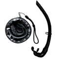 Pro Shot Tidal Roll-up Snorkel for Freediving, Scuba Diving, and Snorkeling Black (Black)
