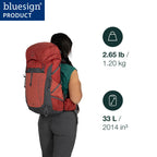 Osprey Tempest 33L Womens Lightweight Hiking Backpack - Daypack for Travel & Camping, Anchor Blue/Atlas