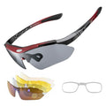 ROCKBROS Polarized Cycling Glasses for Men Women, Sports Glasses with 5 Interchangeable Lenses for Running, Biking, Pickleball, 