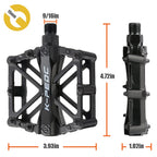 Boruizhen Aluminium Cnc Bike Platform Pedals Lightweight Road Cycling Bicycle Pedals For Mtb Bmx (Black)