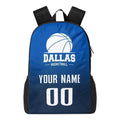 Personalized Dallas Basketball Sports Backpack Custom City Fan Gift Shoulder Bag Add Name and Number Casual Bag