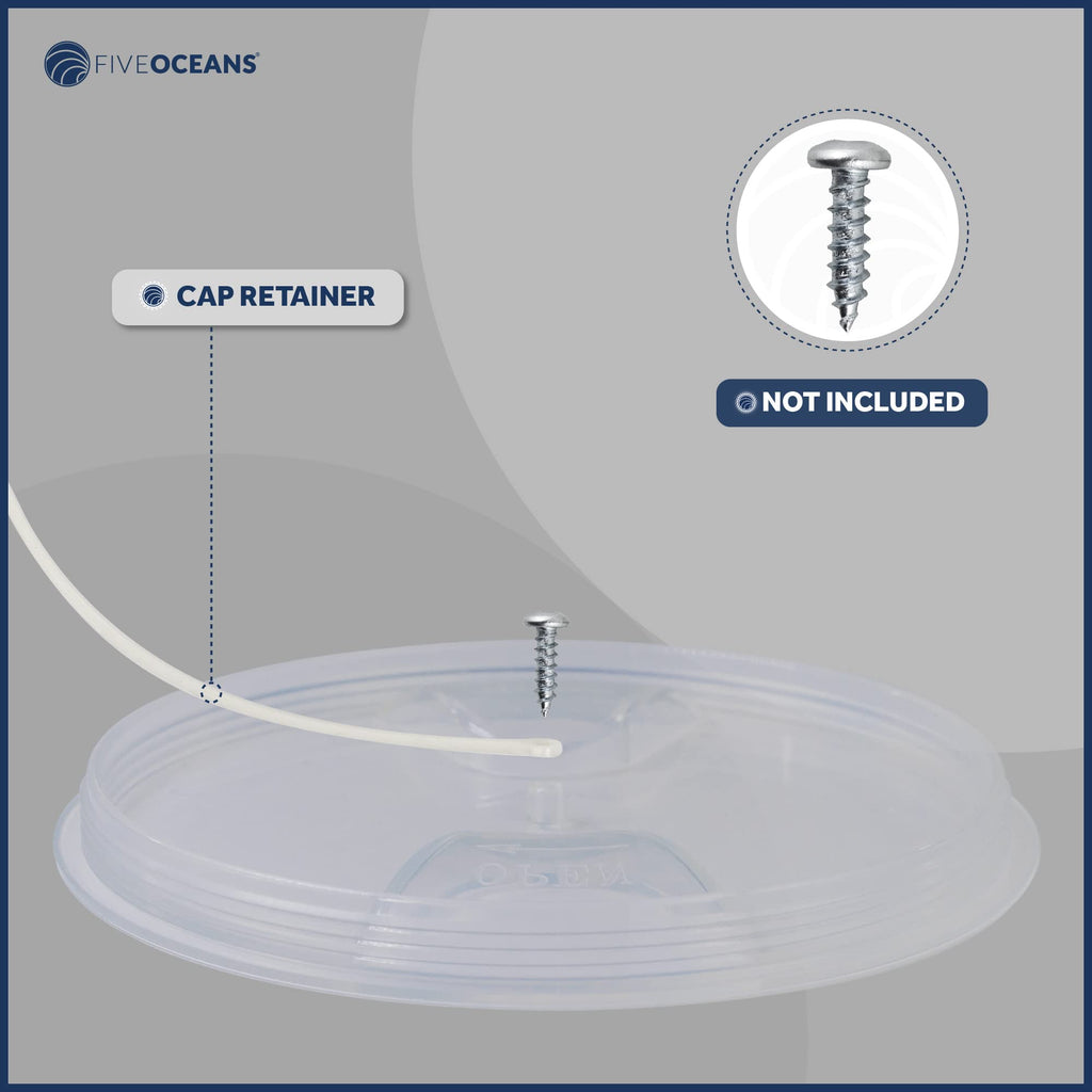 Five Oceans 8'' Boat Hatch, Marine Round Inspection Deck Plate Hatch With Detachable Clear Lid, Uv-Resistant Abs White Plastic,