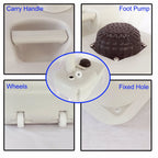 Outvita Portable Camping Sink W/ 19L Water Tank Rolling Wheels Towel Holder Soap Dispenser Faucet, Outdoor Foot Pump Washing Sta
