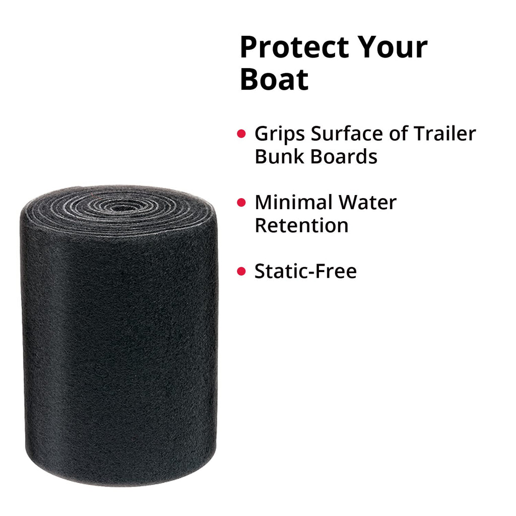 Seasense: Boat Trailer Bunk Carpet - Cut For Custom Fit - Weatherproof Marine Carpet Material, Durable & Static Free - Charcoal,