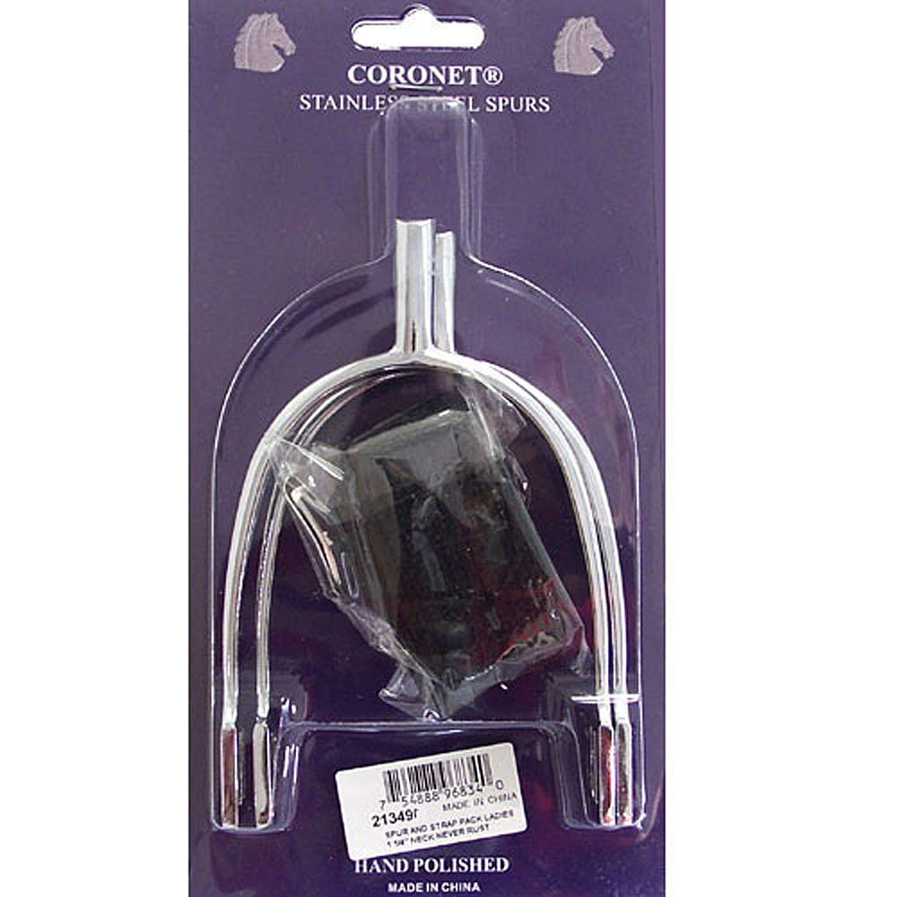 Coronet Womens Prince of Wales Never Rust Spurs with Straps