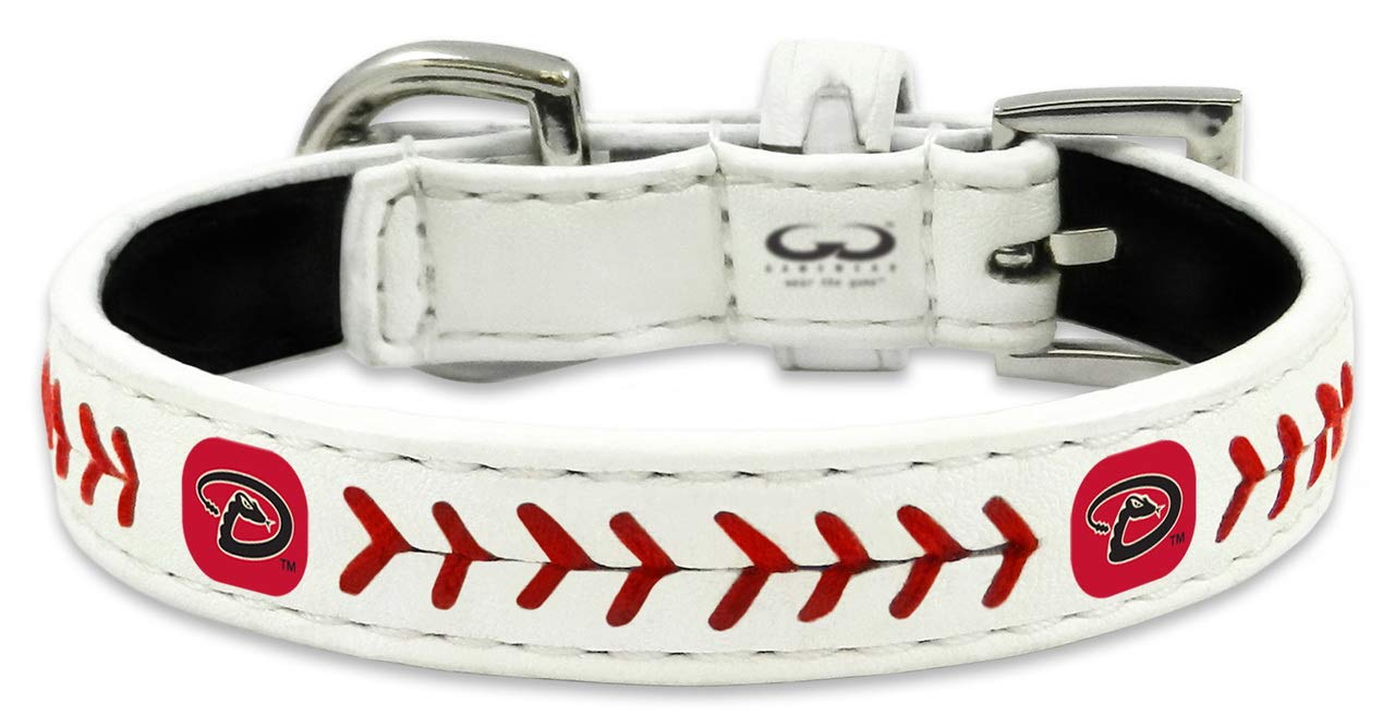 Mlb Arizona Diamondbacks Classic Leather Baseball Dog Collar (Toy)