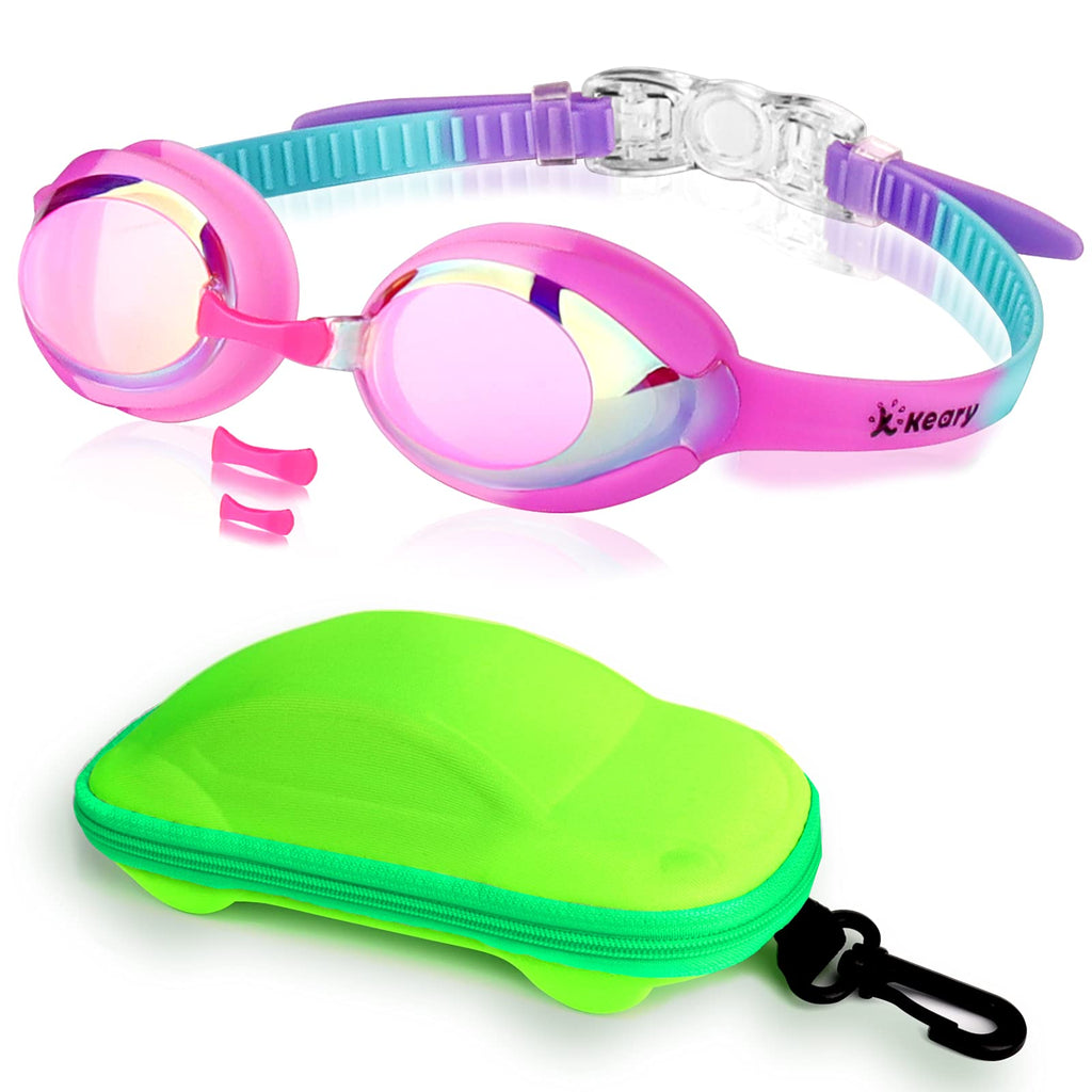Keary Kids Swim Goggles Swimming Goggles For Toddler Children Girls Boys Youth, Anti-Fog Waterproof Uv Protection Clear Vision M