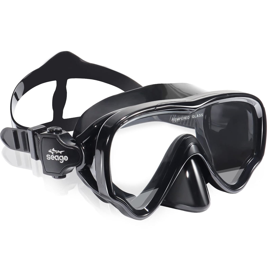 Seago Swim Goggles Snorkel Mask Diving Scuba Mask Snorkeling Goggles for Kids Boys Girls Youth, Anti-Fog 180 Clear View Kids Poo