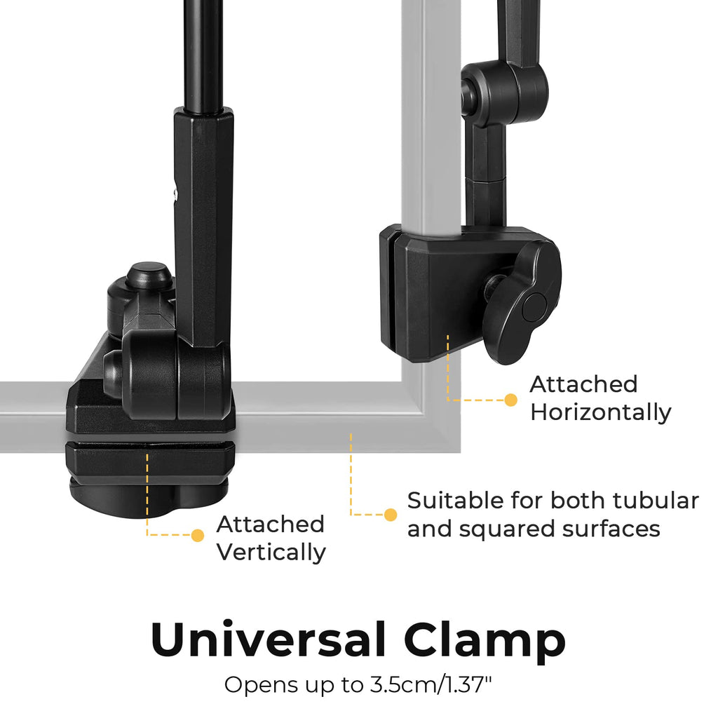 G4Free Upf 50+ Adjustable Beach Umbrella Xl With Universal Clamp For Chair, Golf Bags, Stroller, Wheelchair, Bleacher, Patio(Lak