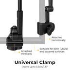 G4Free Upf 50+ Adjustable Beach Umbrella Xl With Universal Clamp For Chair, Golf Bags, Stroller, Wheelchair, Bleacher, Patio(Lak
