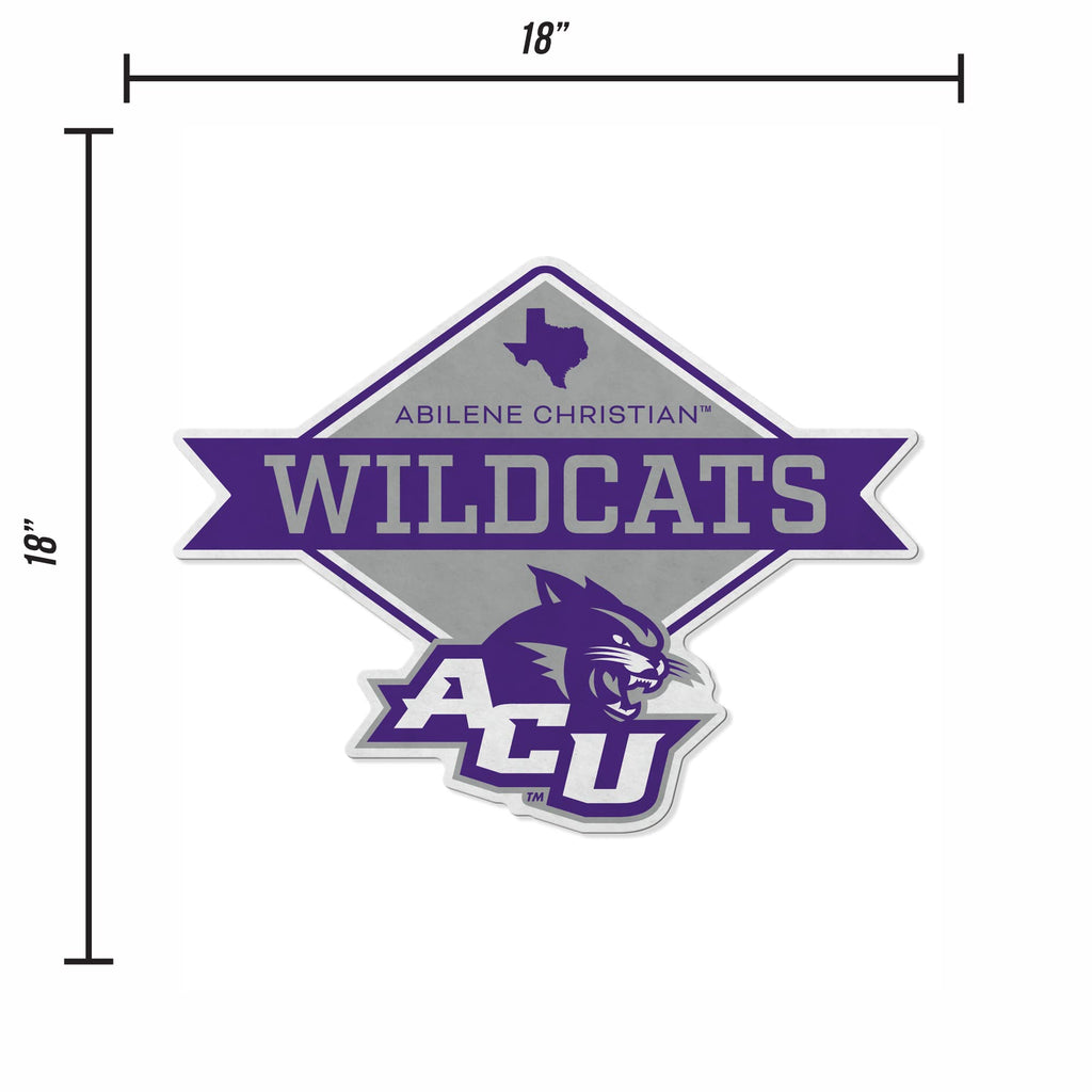 Rico Industries Ncaa Abilene Christian Wildcats Diamond Shape Cut Pennant - Home And Living Room D  Cor - Soft Felt Ez To Hang 2