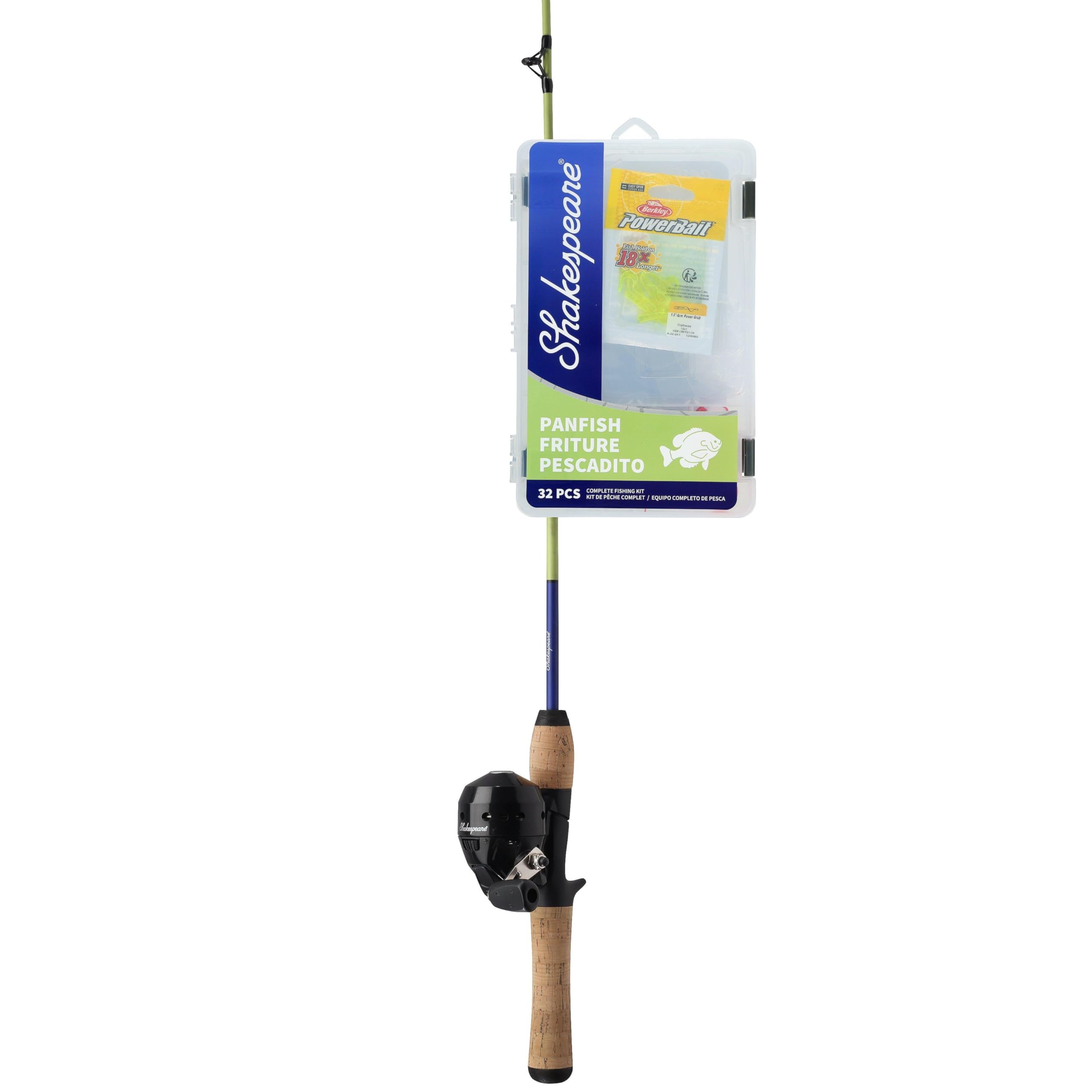 Shakespeare Catch More Fish Panfish Spincast Fishing Rod And Reel Combo, 4.5' Ultra Light, Pre-Spooled With 4Lb Stren Line, Incl