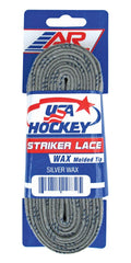 A&R Sports Usa Waxed Hockey Laces, 108-Inch, Silver