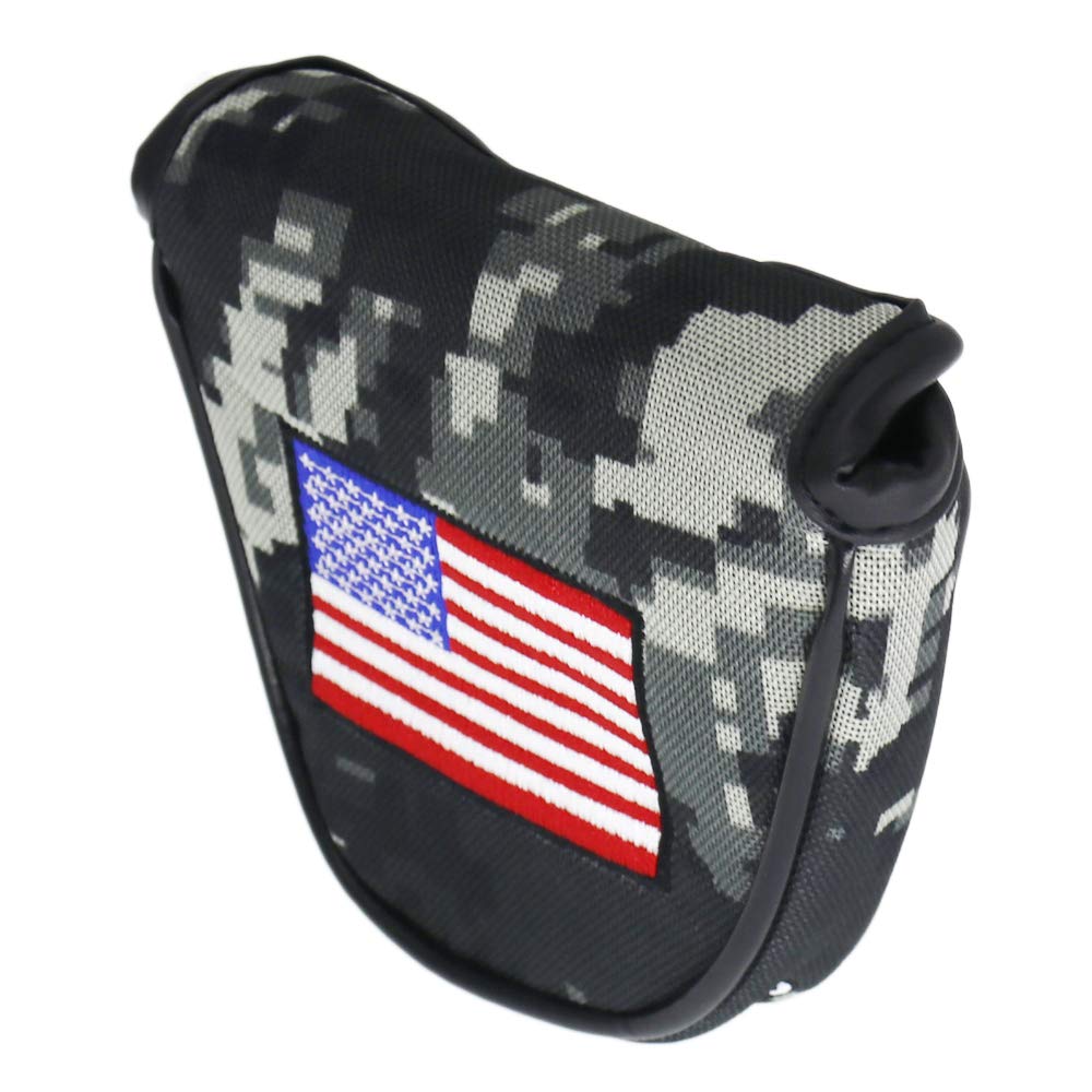 Seacloud Golf Putter Cover Usa Camouflage Golf Mallet Putter Head Cover Protector Magnetic Closure