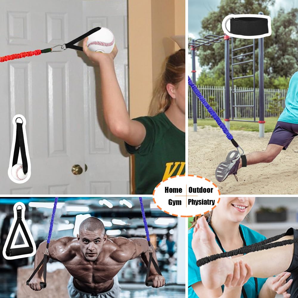 Baseball Resistance Trainer,Training Aid For Baseball Softball Pitchers,Interchangeable Grips To Build Arm Strength,Arm Bands Fo