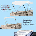 Savvycraft 4 Bow Bimini Replacement Top Canvas Cover 4 Bow 96'' L 54''-60'' W White Color