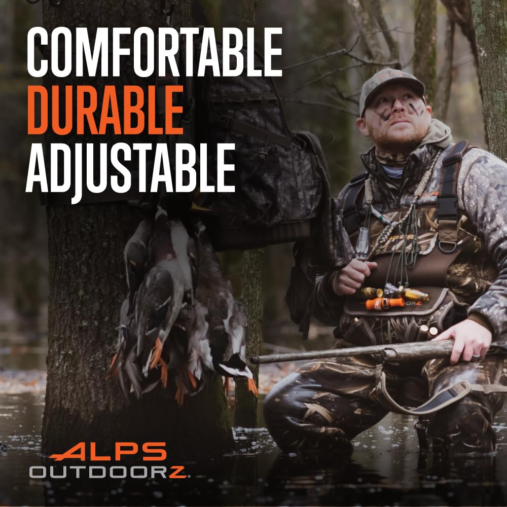 Alps Outdoorz Wetland Seat - Adjustable Height Hunting Chair With Padded Seat, Durable Aluminum Leg, Side Feet For Stability, Ca