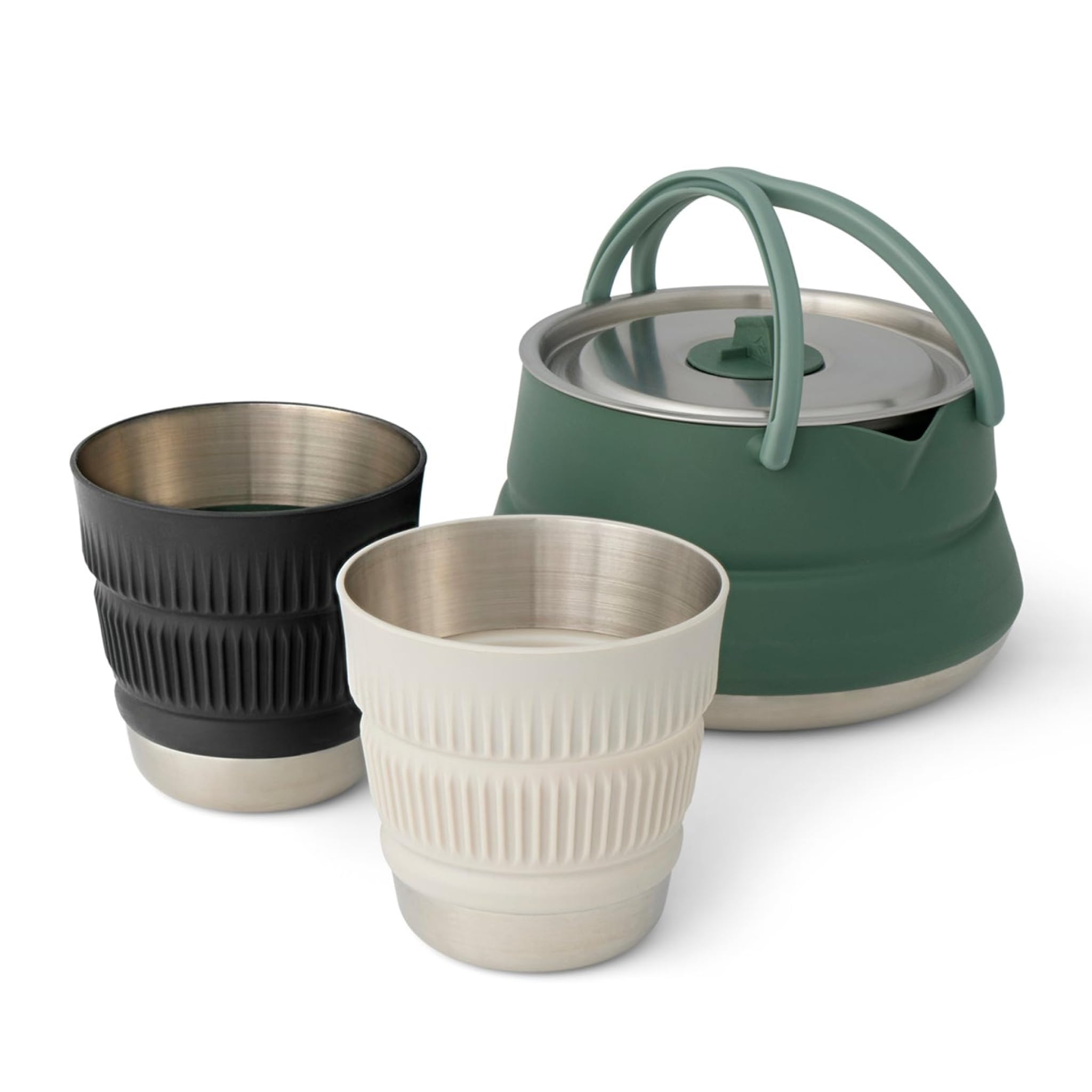 Sea to Summit Detour Stainless Steel Kettle Cook Set (1.6 Liter Kettle, 2 Mugs)