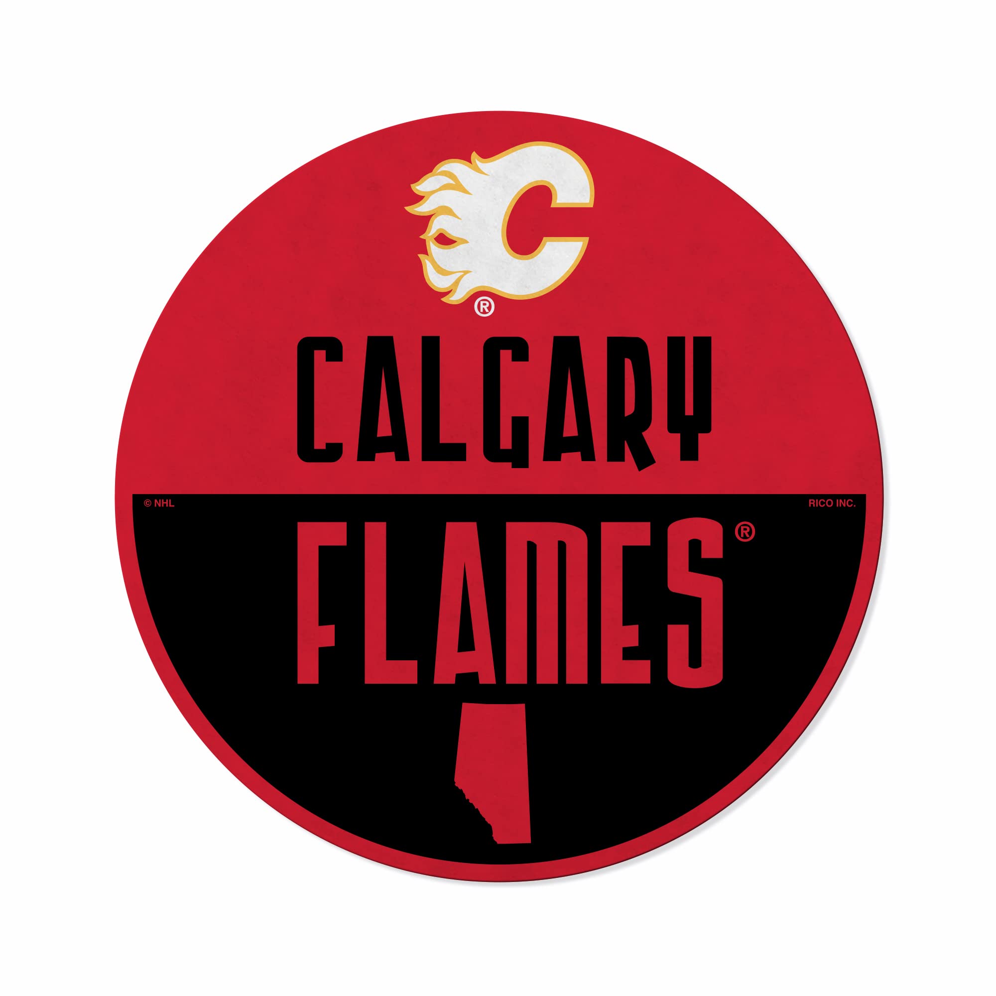 Rico Industries Nhl Calgary Flames Classic Shape Cut Pennant - Home And Living Room D  Cor - Soft Felt Ez To Hang