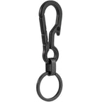 Keyunity Km01 Titanium Edc Keychain Clip With Bottle Opener, Quick Release Carabiner Key Ring Holder For Men (Pvd Black)
