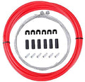Bluesunshine Bike Bicycle Brake Cable And Housing Set - Basic Brake Cable Replacement Kit For Your Bike, Cable Housing 5Mm (Red)