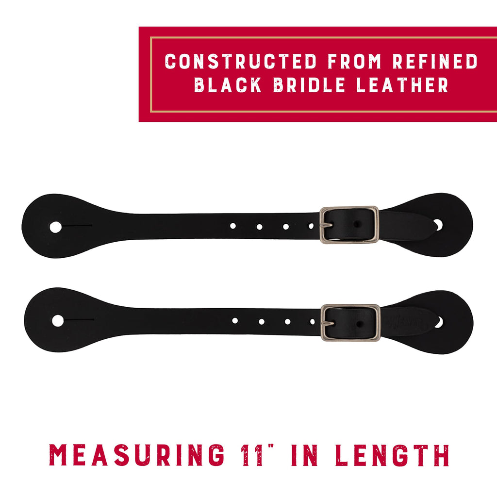 Weaver Leather Single-Ply Spur Straps, Black