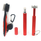 Vipmoon Golf Club Cleaner Kit, 2 Pcs Groove Sharpener Regrooving Tool And 1 Pcs Retractable Club Cleaner Brush, Portable Groove 