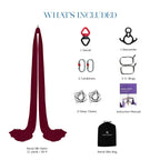 aum active Aerial Silks Yoga Swing Kit 11 Yards | Durable for Home Gymnastics Acrobatic Flying Yoga | Tricot Fabric with Hardwar