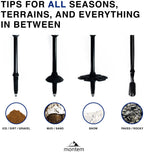 Montem Ultra Strong Trekking Poles, Black (Matte) , One Pair