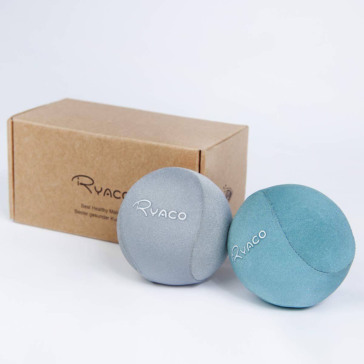 Ryaco 2Pcs Hand Exercise Gel Stress Balls Set, Soft & Hard Gel Balls Set Of 2 For Adults & Kids - Anxiety Relief, Resistance Tra