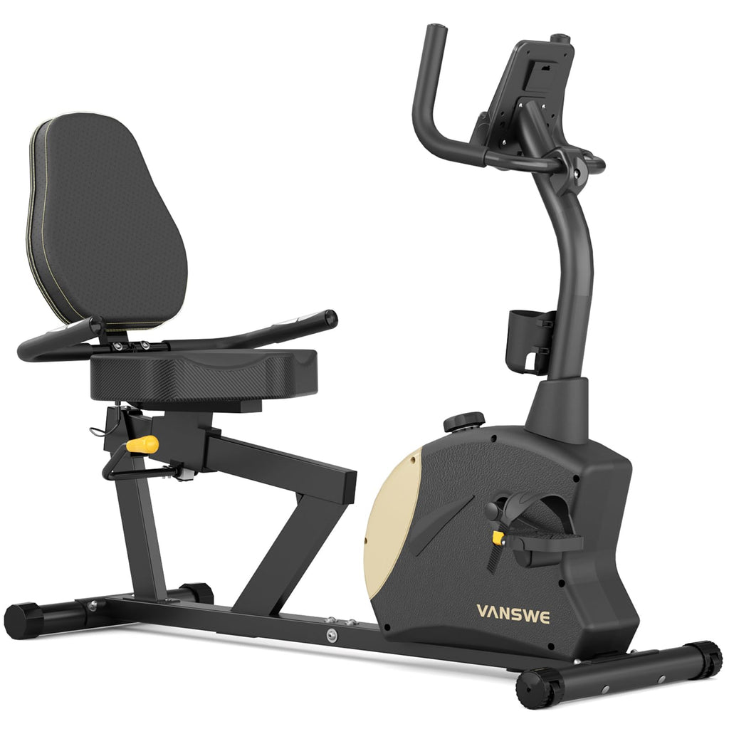 Vanswe Recumbent Exercise Bike, Recumbent Stationary Bikes For Home 400 Lbs Weight Capacity, Exercise Bike For Home Seniors With