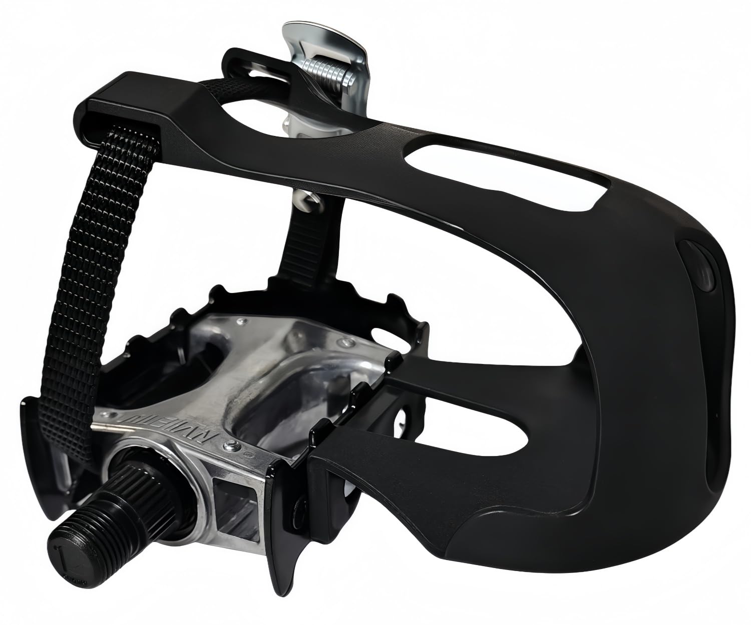 Ybeki Bike Pedals With Toe Clip And Straps, For Exercise Bike, Spin Bike And Outdoor Bicycles, 9/16-Inch Spindle Resin/Alloy Bic