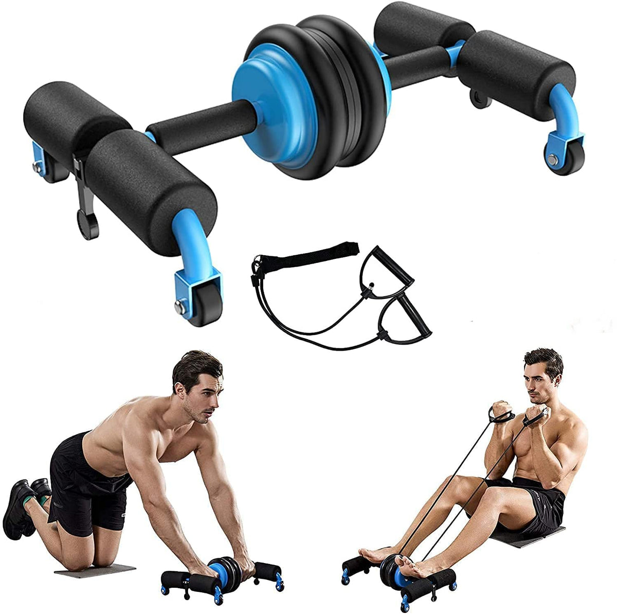 Arcanine Multifunctional AB roller, abdominal exercise equipment can be split into two situp exercise equipment, can assist var