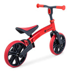 Yvolution Y Velo Junior Toddler Balance Bike | 9 Inch Wheel No-Pedal Training Bike For Kids Age 18 Months To 4 Years (Red 2022)