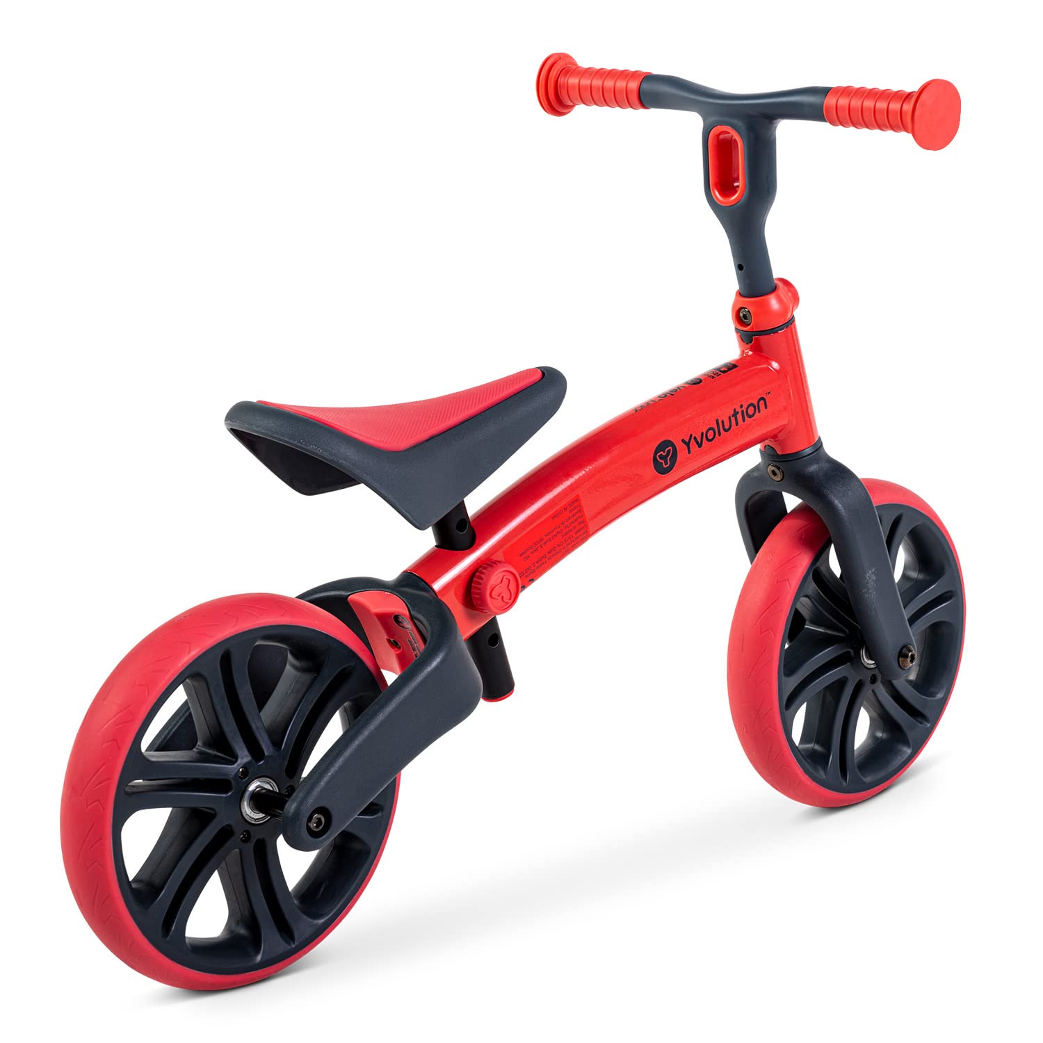 Yvolution Y Velo Junior Toddler Balance Bike | 9 Inch Wheel No-Pedal Training Bike For Kids Age 18 Months To 4 Years (Red 2022)