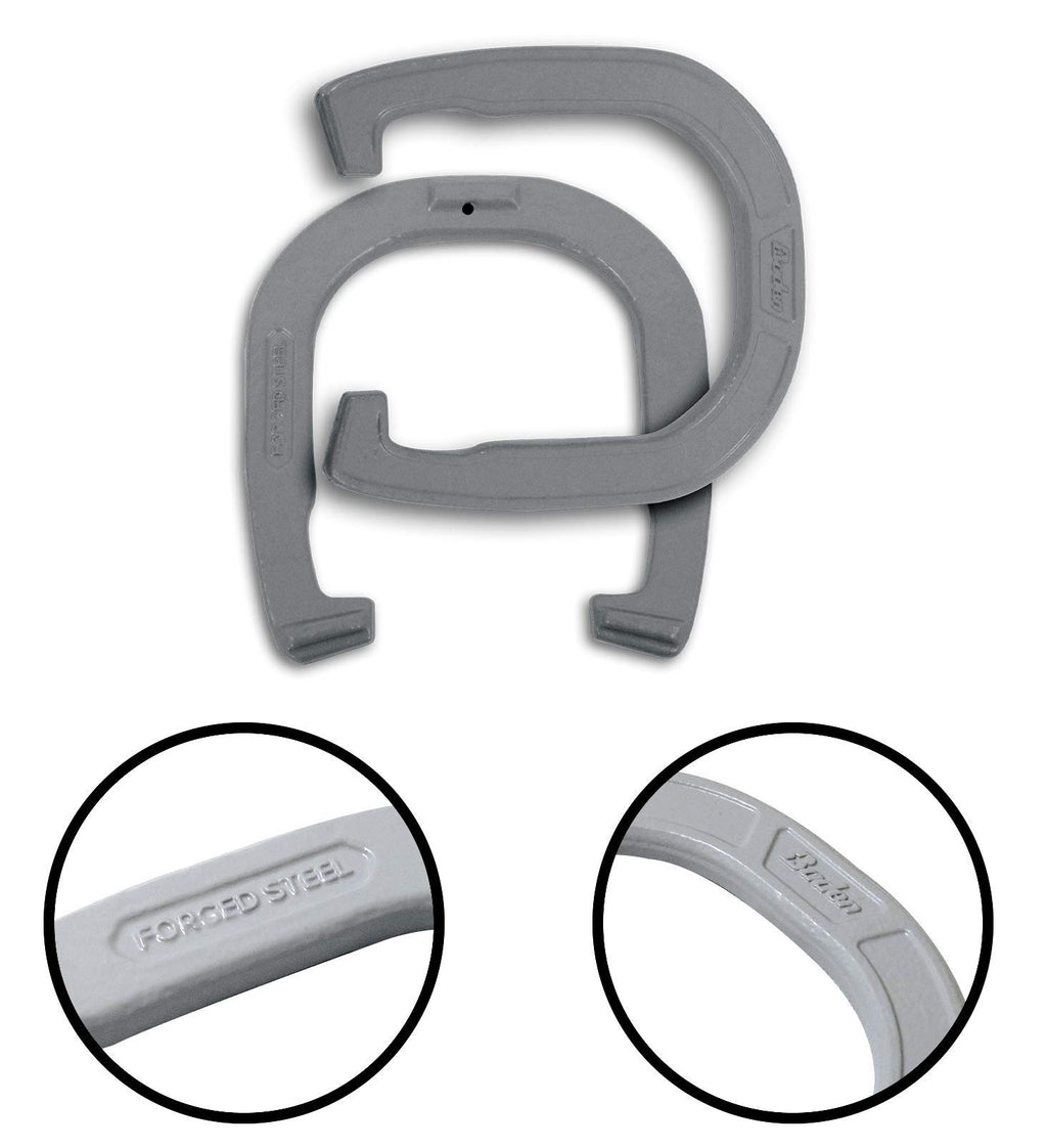 Baden Champions Horseshoe Set- Tournament Quality Forged Steel Construction, Gray/Black