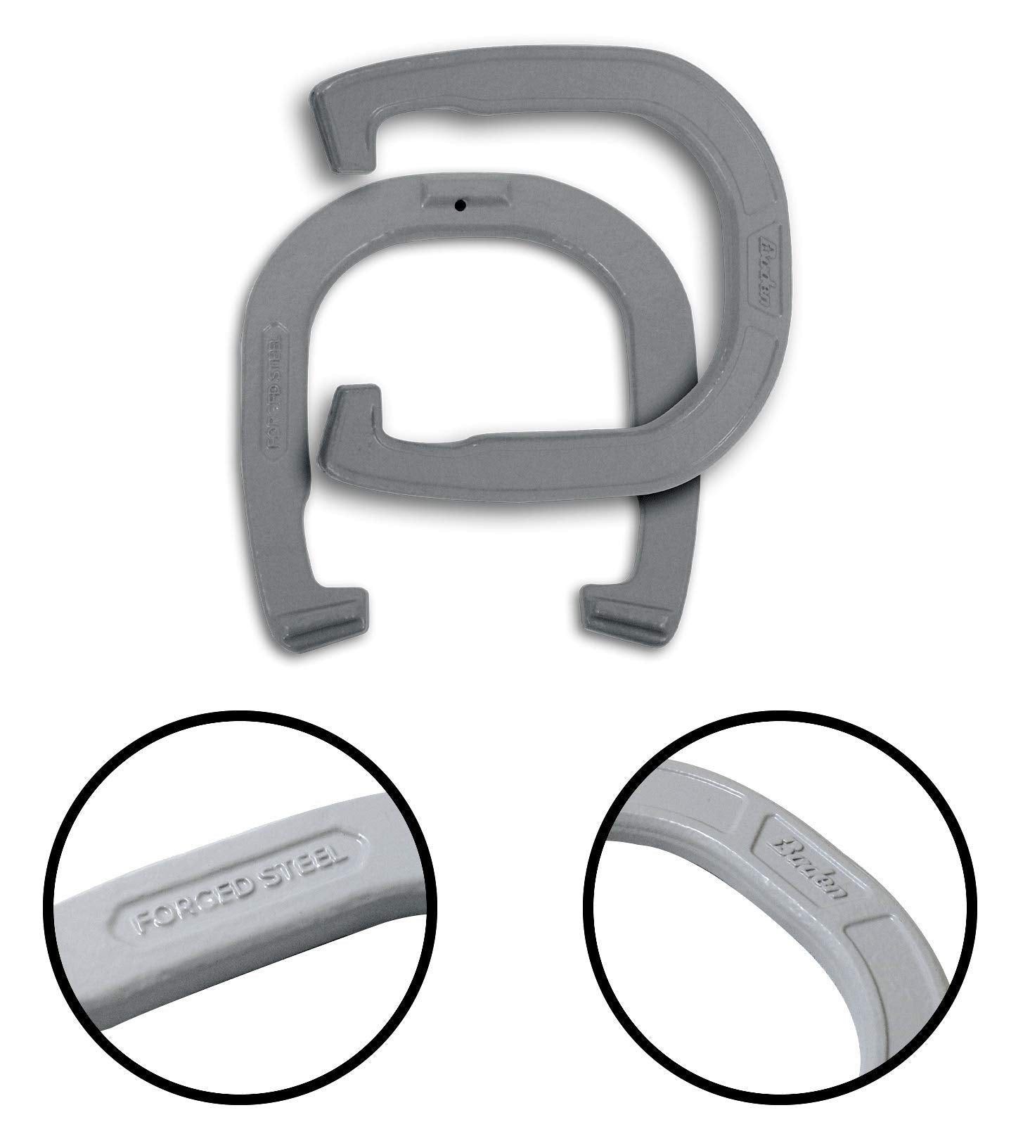 Baden Champions Horseshoe Set- Tournament Quality Forged Steel Construction, Gray/Black