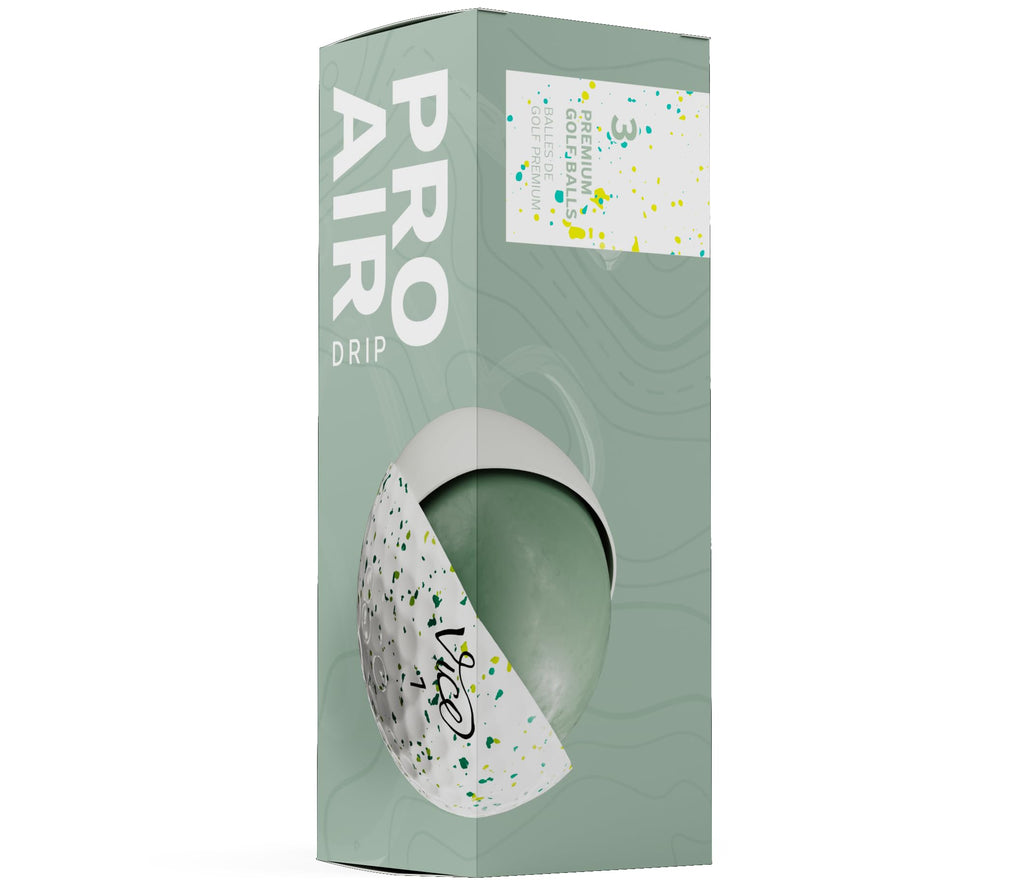 Vice Pro Air Golf Balls, Petrol/Yellow Drip