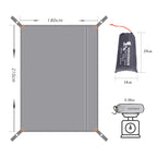 Hikeman Waterproof Camping Tarp Portable Tent Footprint With Drawstring Bag Ground Cloth For Outdoor Hiking Picnic (Grey 83X71)