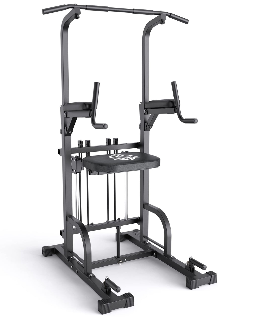 Sportsroyals Power Tower Pull Up Dip Station Assist Chin Stand Multi-Function Home Gym Strength Training Fitness Equipment 440Lb
