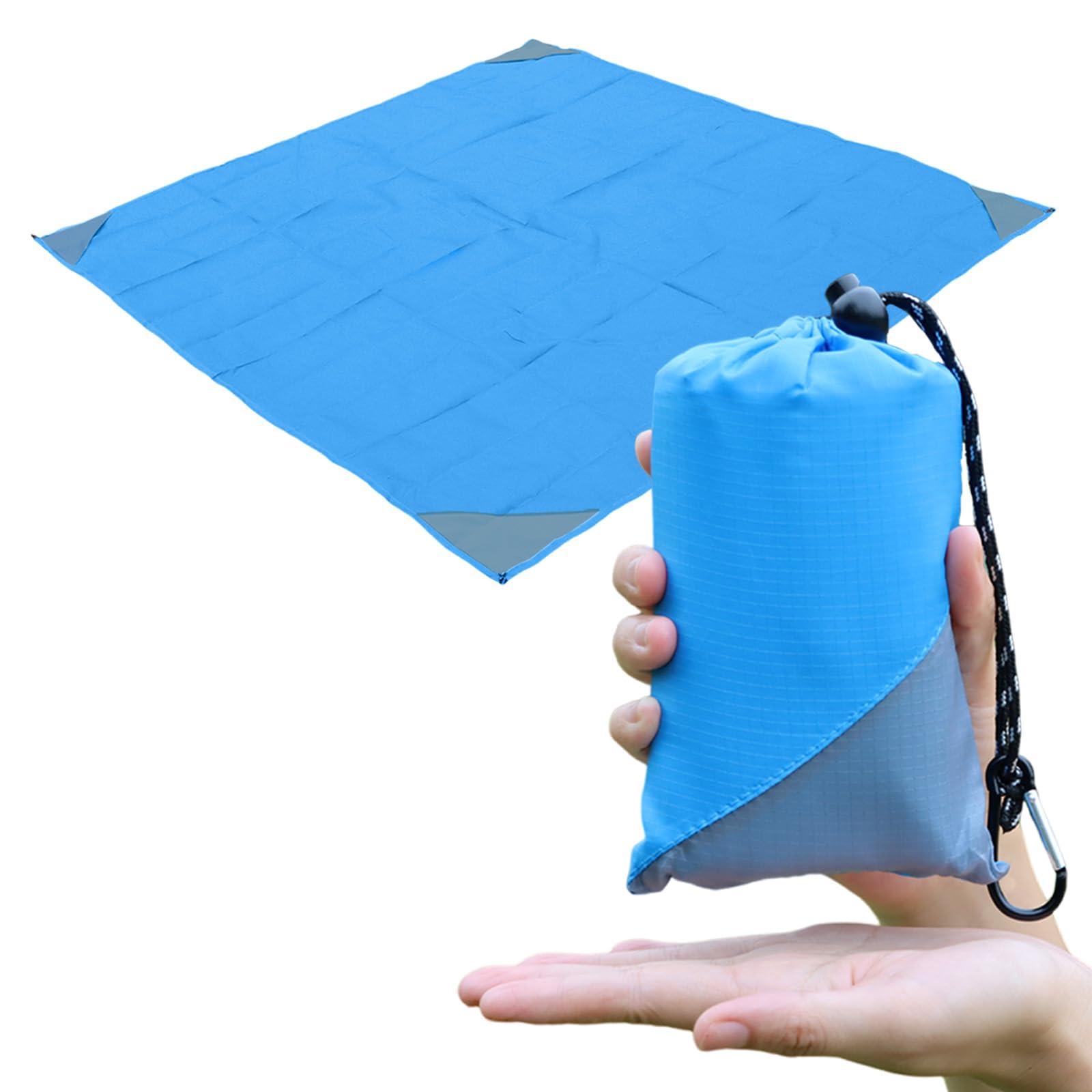 Orga'Neat Pocket Picnic Blanket, Sandproof Lightweight Pocket Camping Tarp, 55X 60 Foldable & Fits Into Small Bag