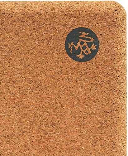 Manduka Yoga Cork Block - Yoga Prop and Accessory, Good for Travel, Comfortable Edges, Lightweight, Extra Firm Cork, 4 x 6 x 9 (