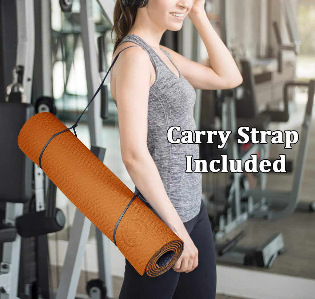 Iuga Yoga Mat Non Slip Anti-Tear Yoga Mats Eco Friendly Hot Yoga Mat Thick Workout & Exercise Mat For Yoga, Pilates And Fitness